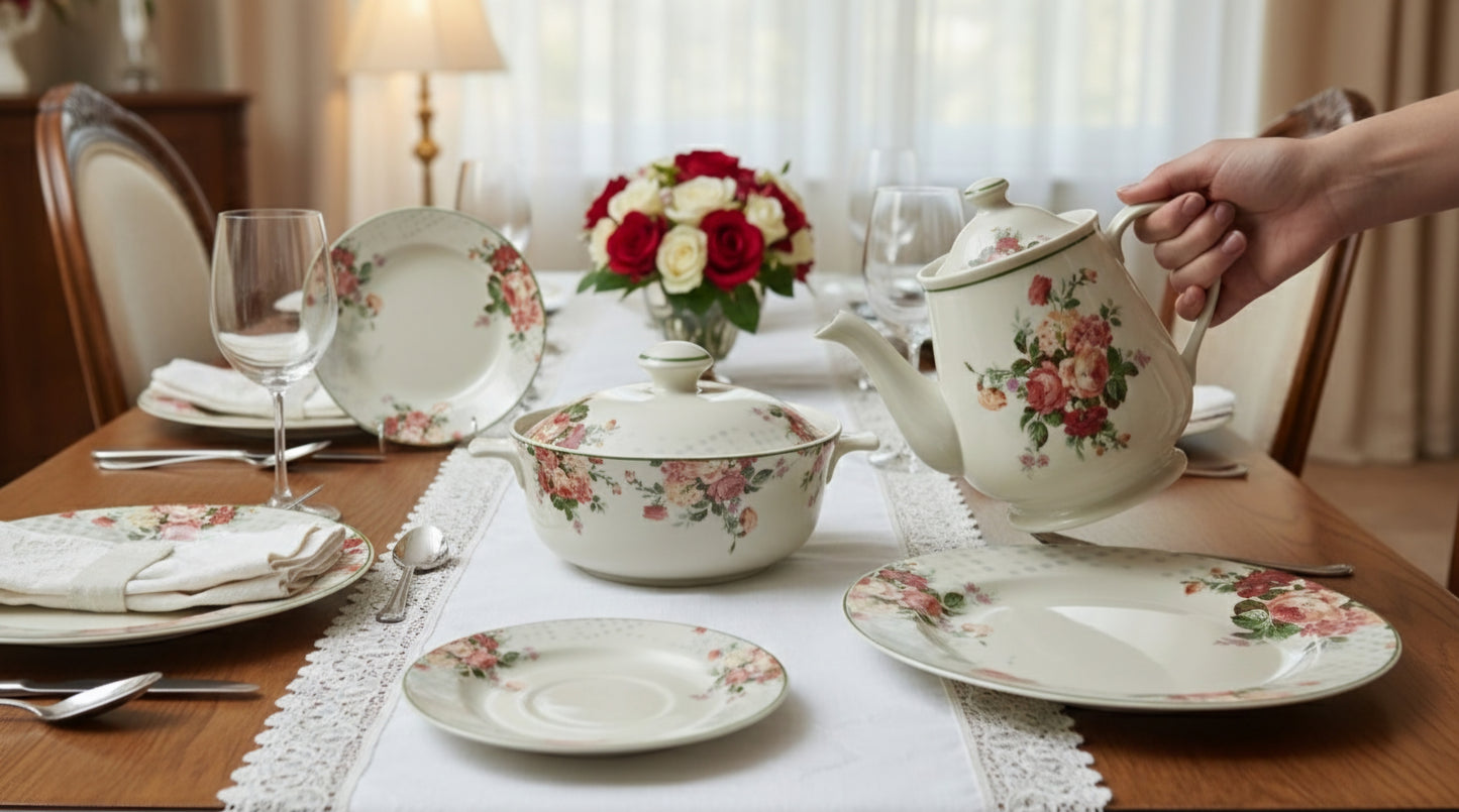 Pompadour - Stoneware Dinner Set (Made in Indonesia)