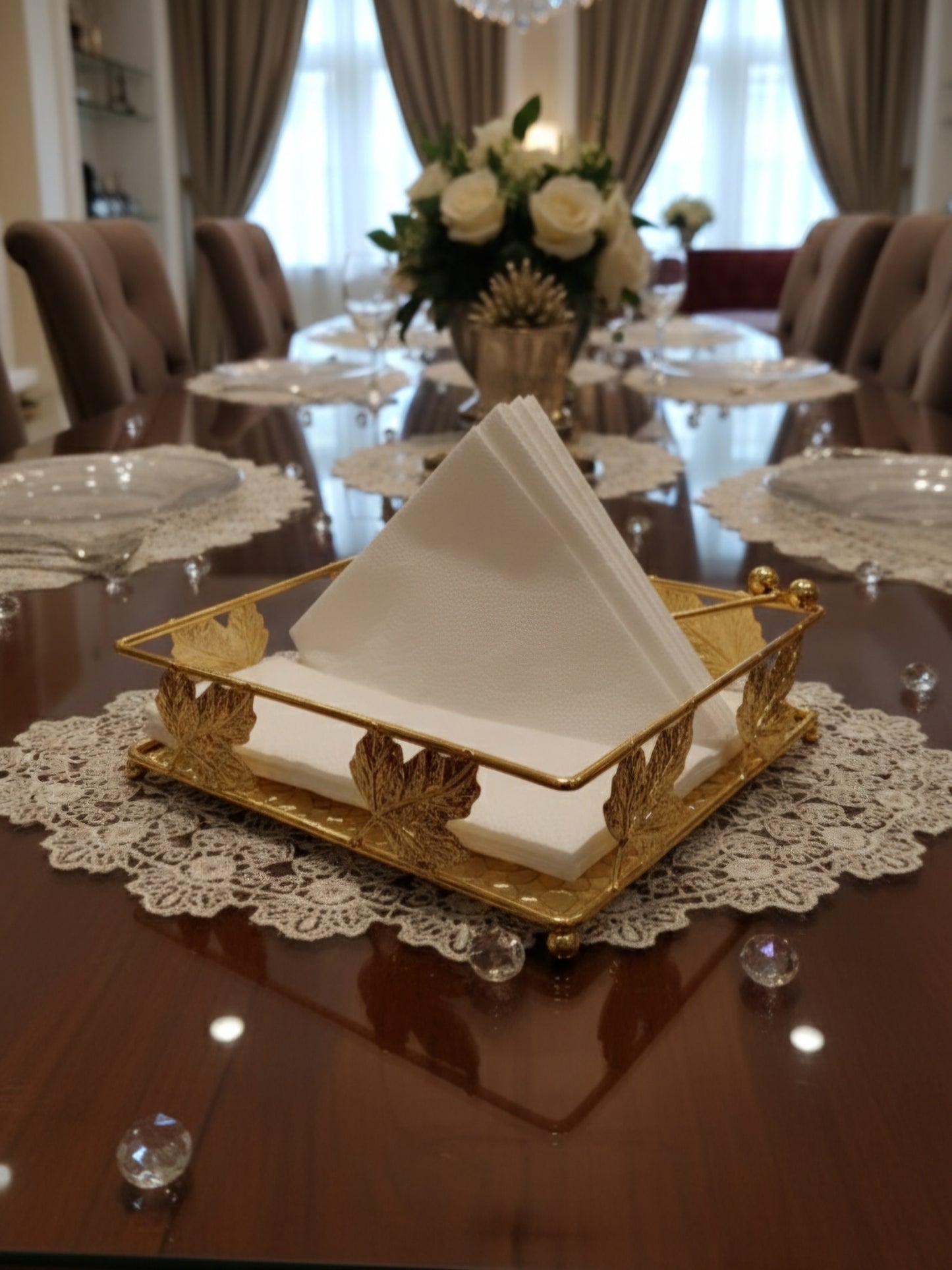 METAL LEAF VANITY TRAY 01/PC ZJ-002