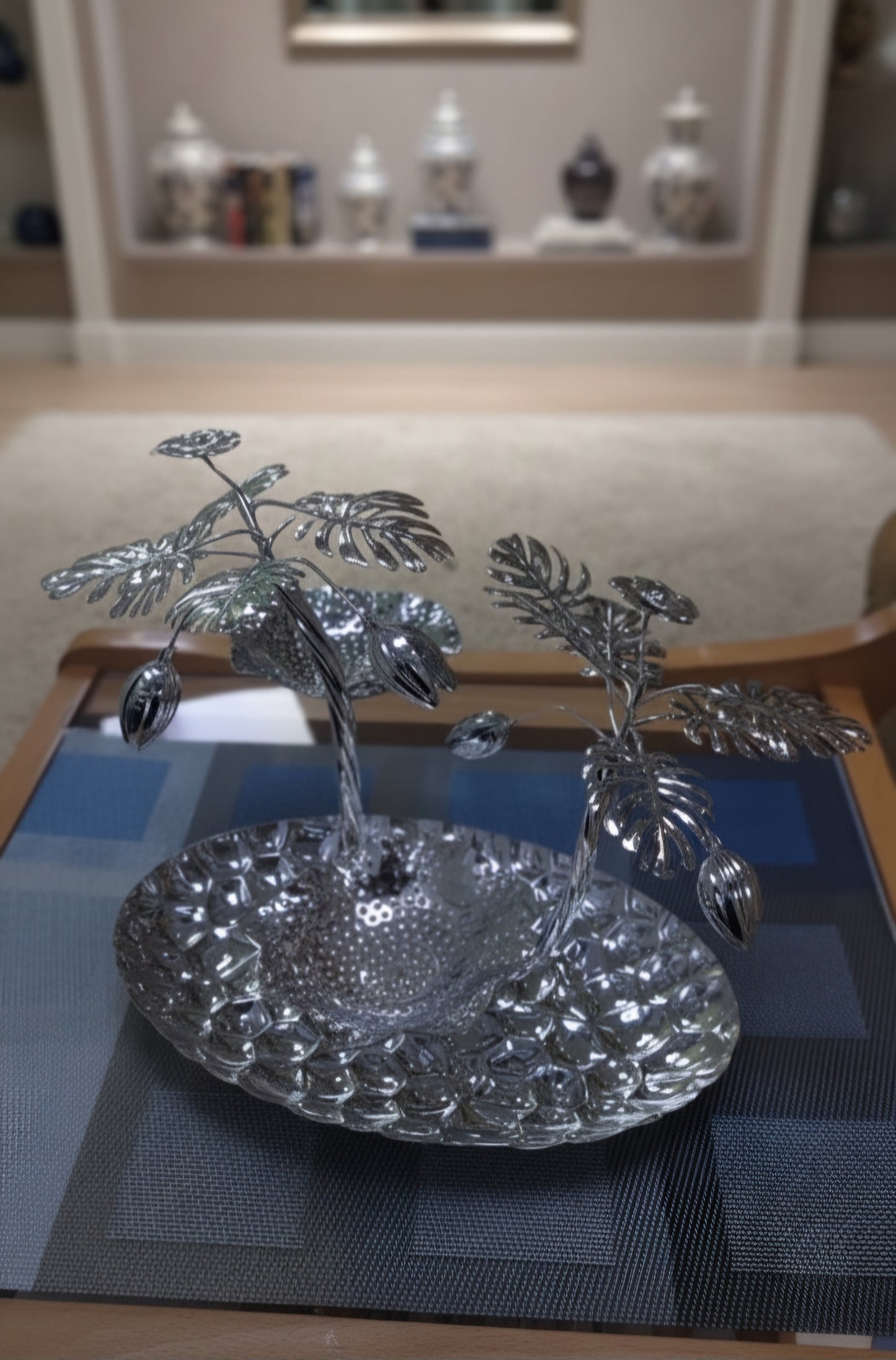 METAL LEAF TREE WITH DECORATIVE BASE 01/PC YX-257C