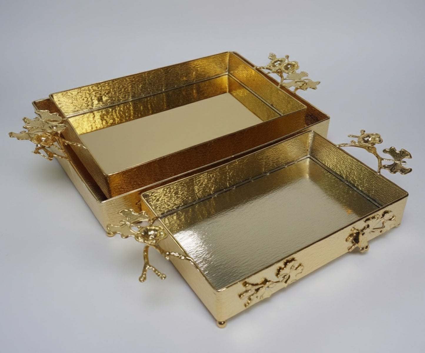 GOLDEN TRAY SET 03/PC'S RECT