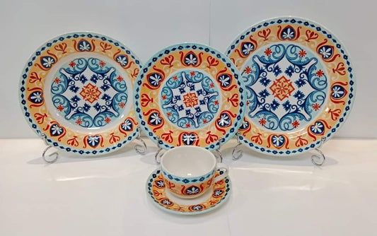 Salwar Kameez - Earthenware (Clay) Plate Set (Made in Malaysia)