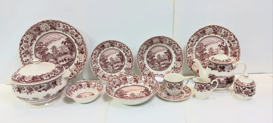 Belmont Pink - Earthenware (Clay) Dinner Set (Made in Malaysia)