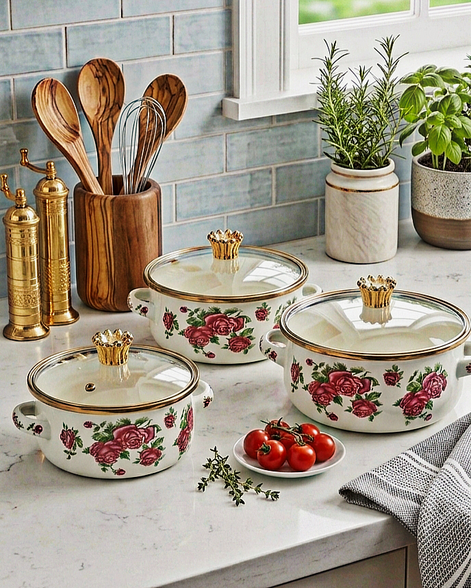 Enamel Coated Casserole Set 3pcs (2634-3)