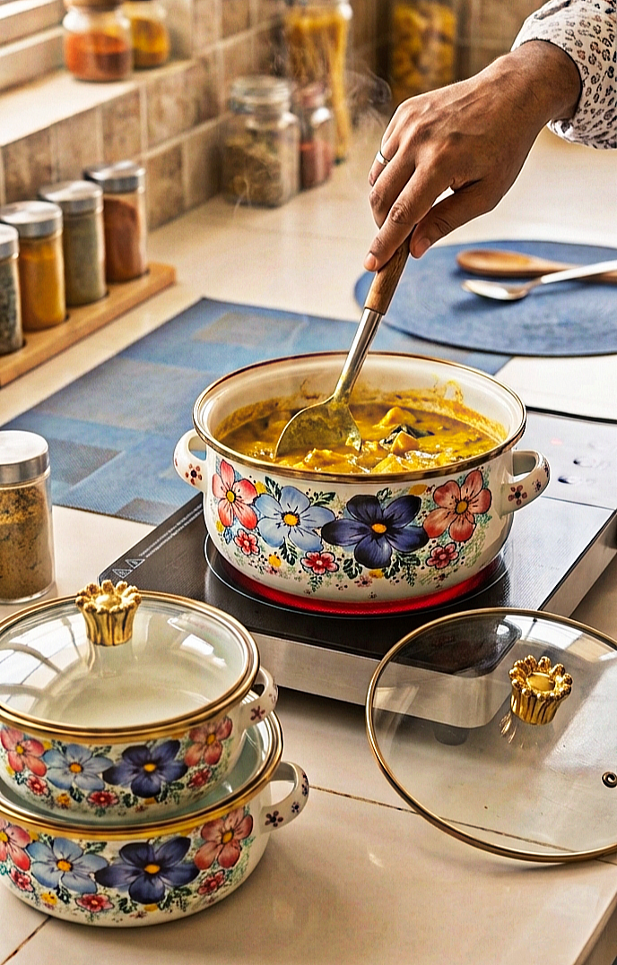 Enamel Coated Casserole Set 3pcs (2634-5)