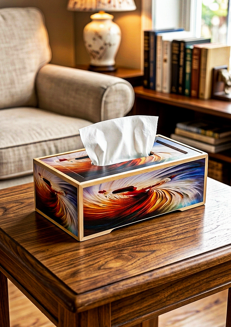 Wooden Tissue Box