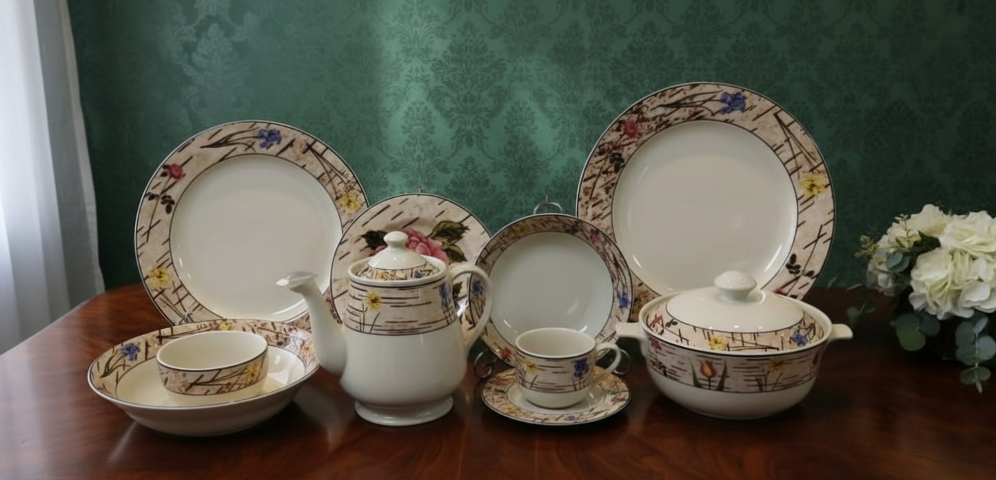 Sandal Wood [Round] - Stoneware Dinner Set (Made In Indonesia)