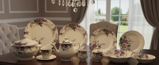 Gorgeous Full - Earthenware (Clay) Dinner Set (Made in Malaysia)