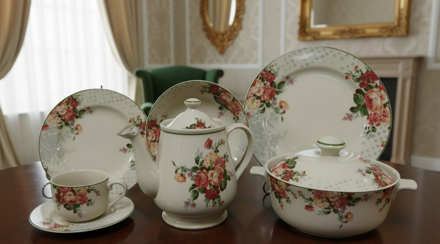 Pompadour - Stoneware Dinner Set (Made in Indonesia)