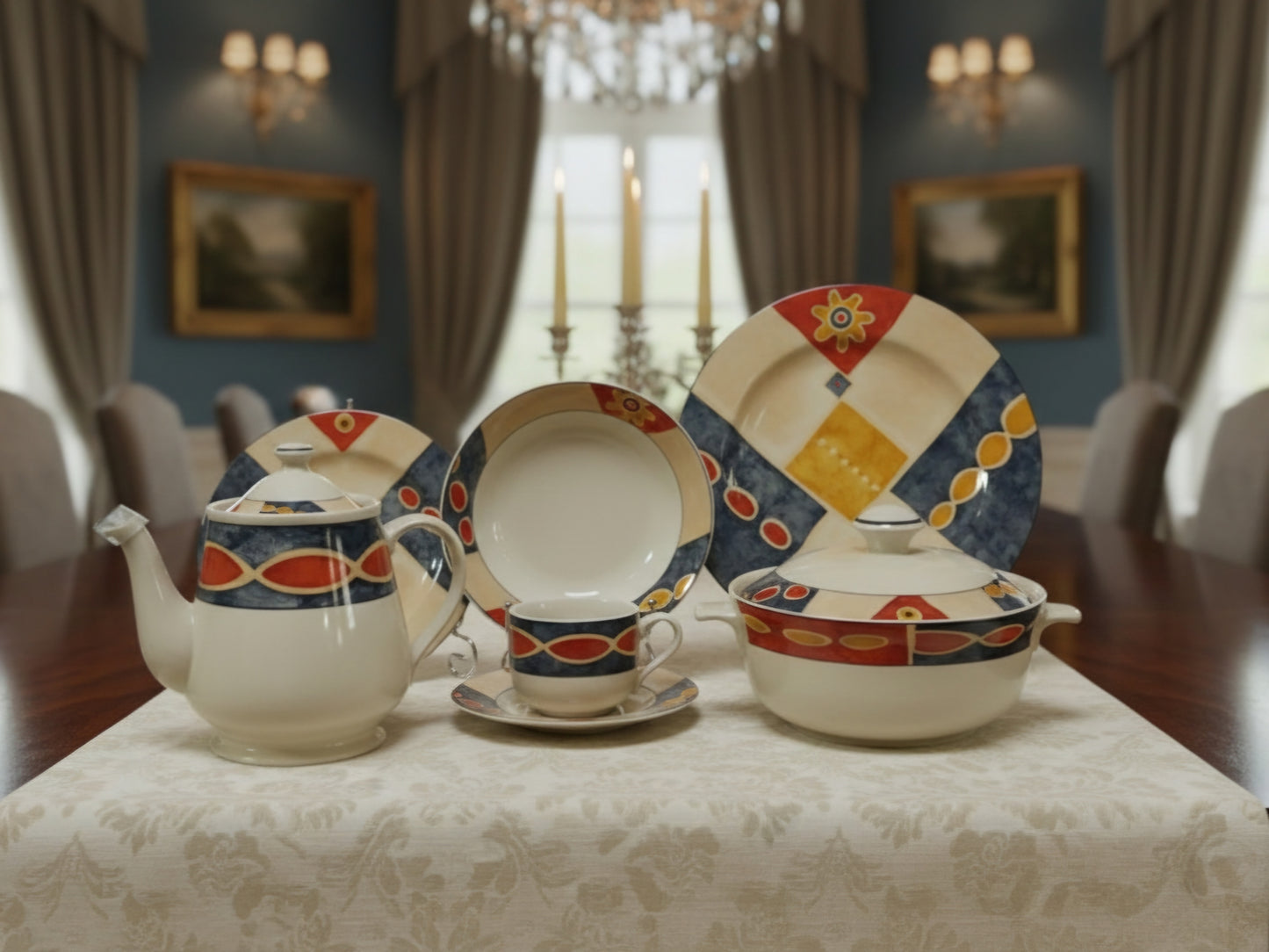 Meena [Round] - Stoneware Dinner Set (Made in Indonesia)
