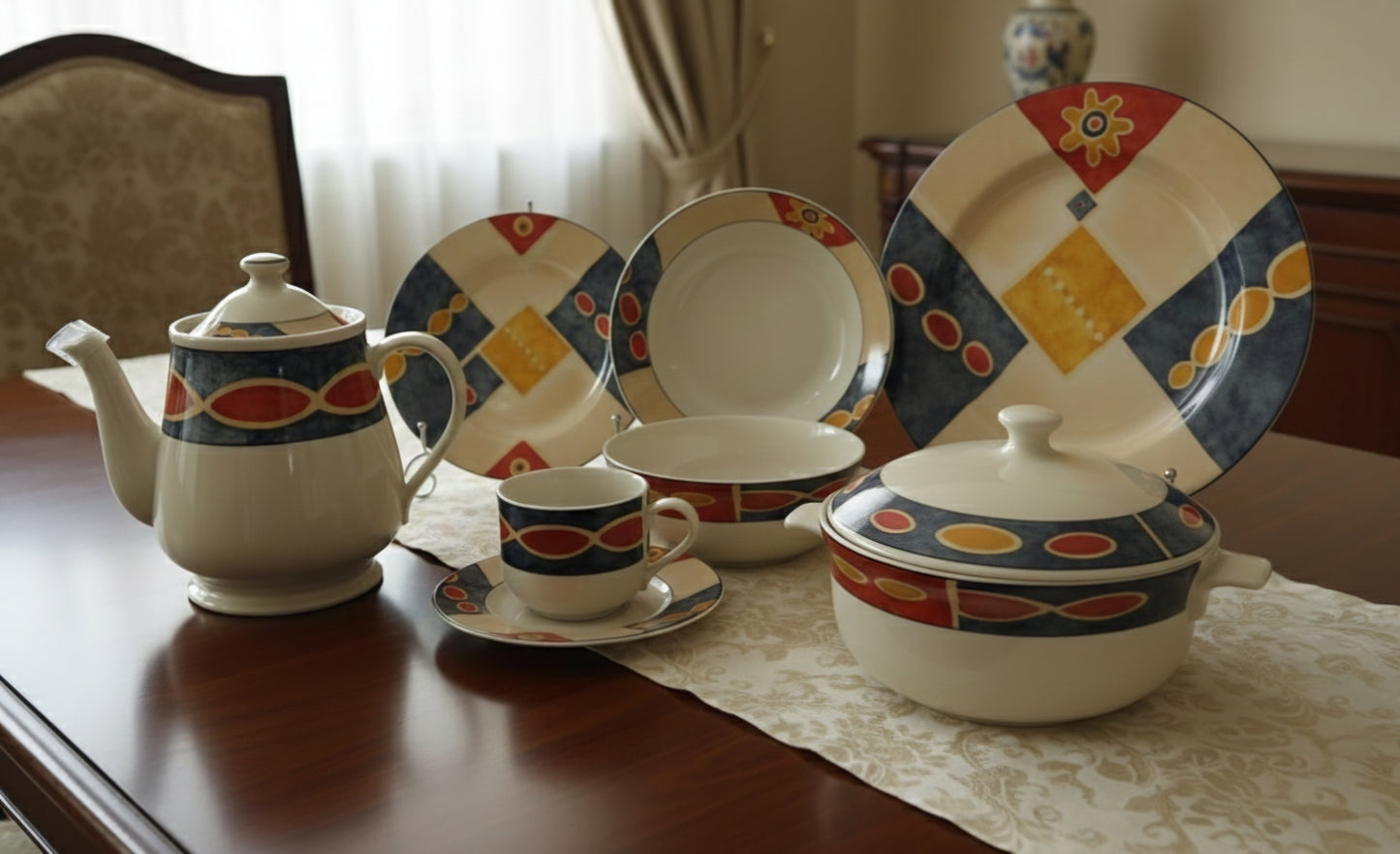 Meena [Round] - Stoneware Dinner Set (Made in Indonesia)
