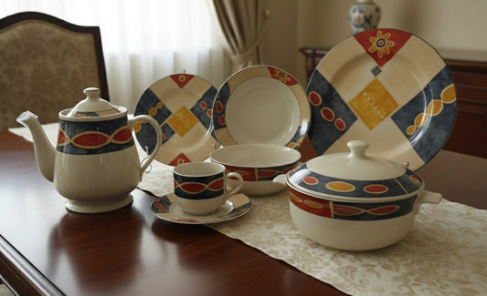 Meena [Round] - Stoneware Dinner Set (Made in Indonesia)