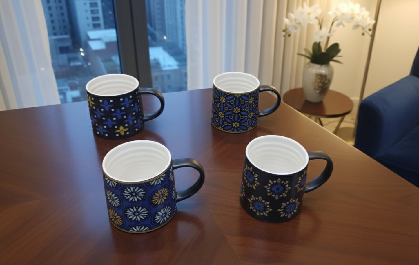 MUGS 04/PC'S SET MIX COLOURS [SDM051-S69B]