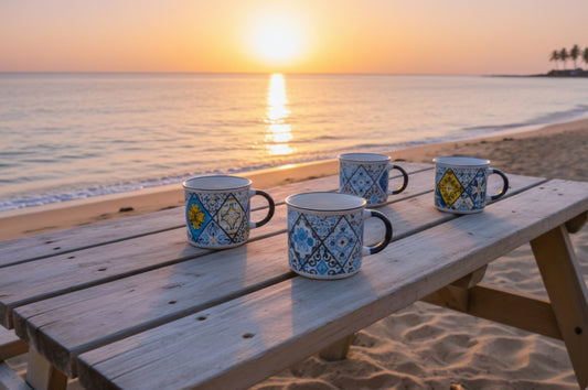 MUGS 04/PC'S SET MIX COLOURS [SDM041-S72B]