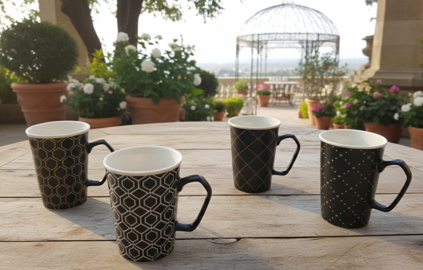 MUGS 04/PC'S SET MIX COLOURS [SDM051-S69B