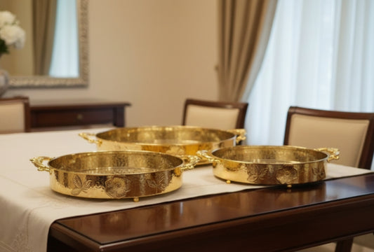 GOLDEN TRAY SET 03/PC'S TP-E