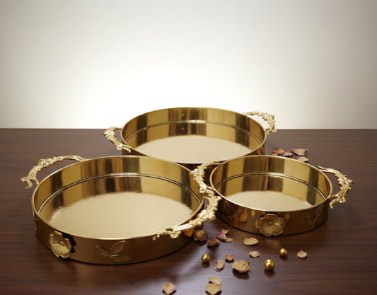 GOLDEN TRAY SET 03/PC'S TP-B