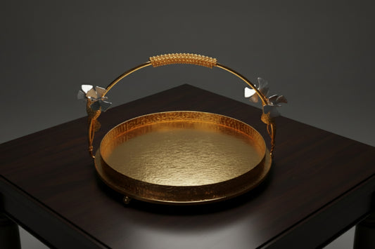 GOLDEN SERVING PLATTER SMALL, LARGE SIZE [963-9,10]