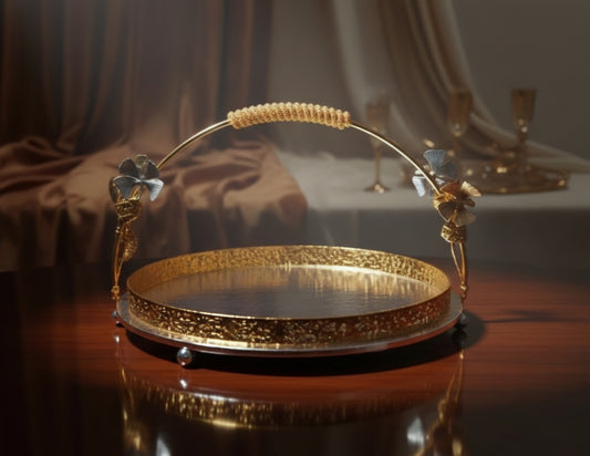 GOLDEN/SILVER SERVING PLATTER [963-12]