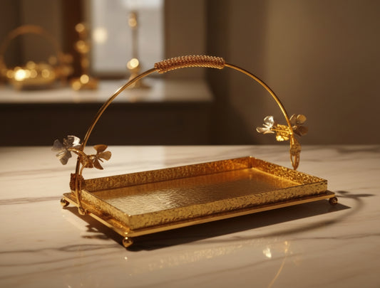 GOLDEN/SILVER SERVING RECT PLATTER [963-14]