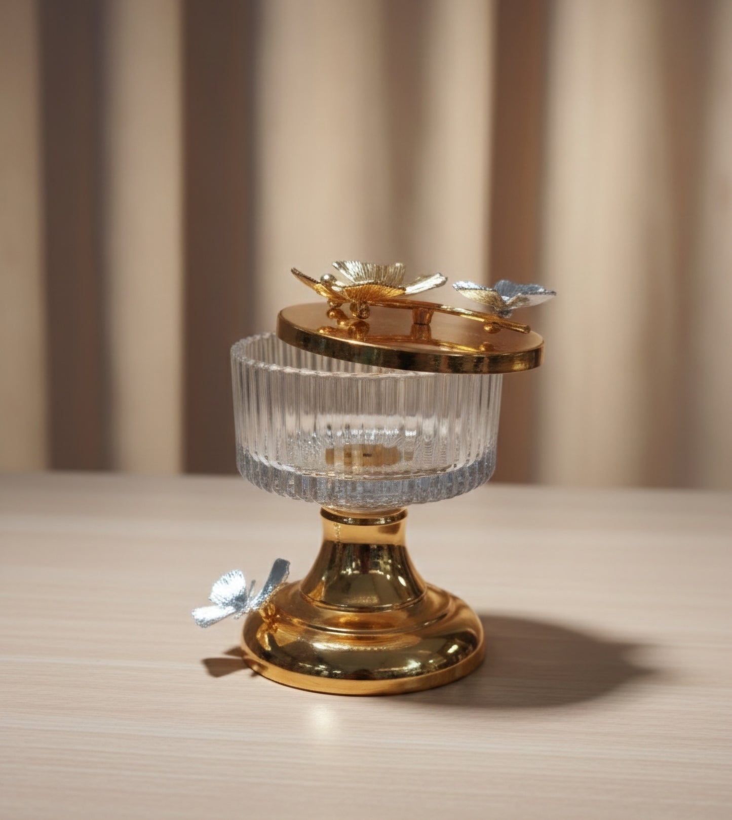 GOLDEN GLASS JAR 1/PC [963-24]