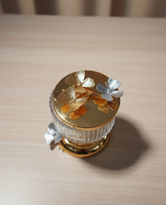 GOLDEN GLASS JAR 1/PC [963-24]