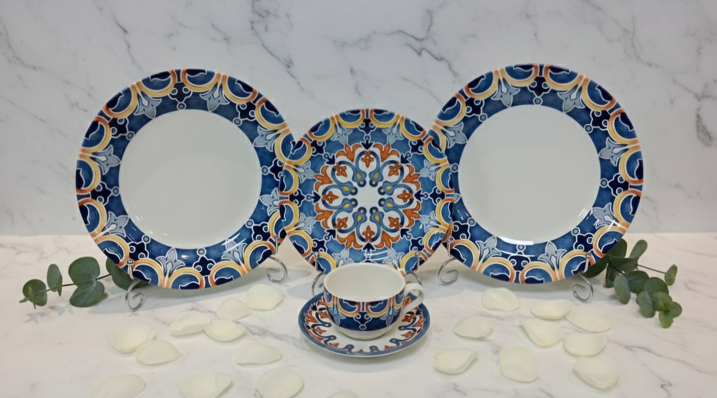 Fluer Seamless - Earthenware (Clay) Plate Set (Made in Malaysia)