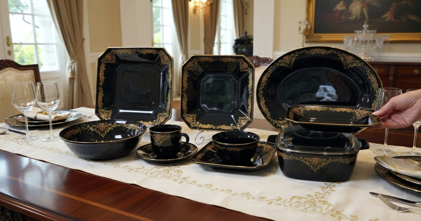 CBL EM - SQR DINNER SET 64/PC'S USA HOME [MADE IN THAILAND]