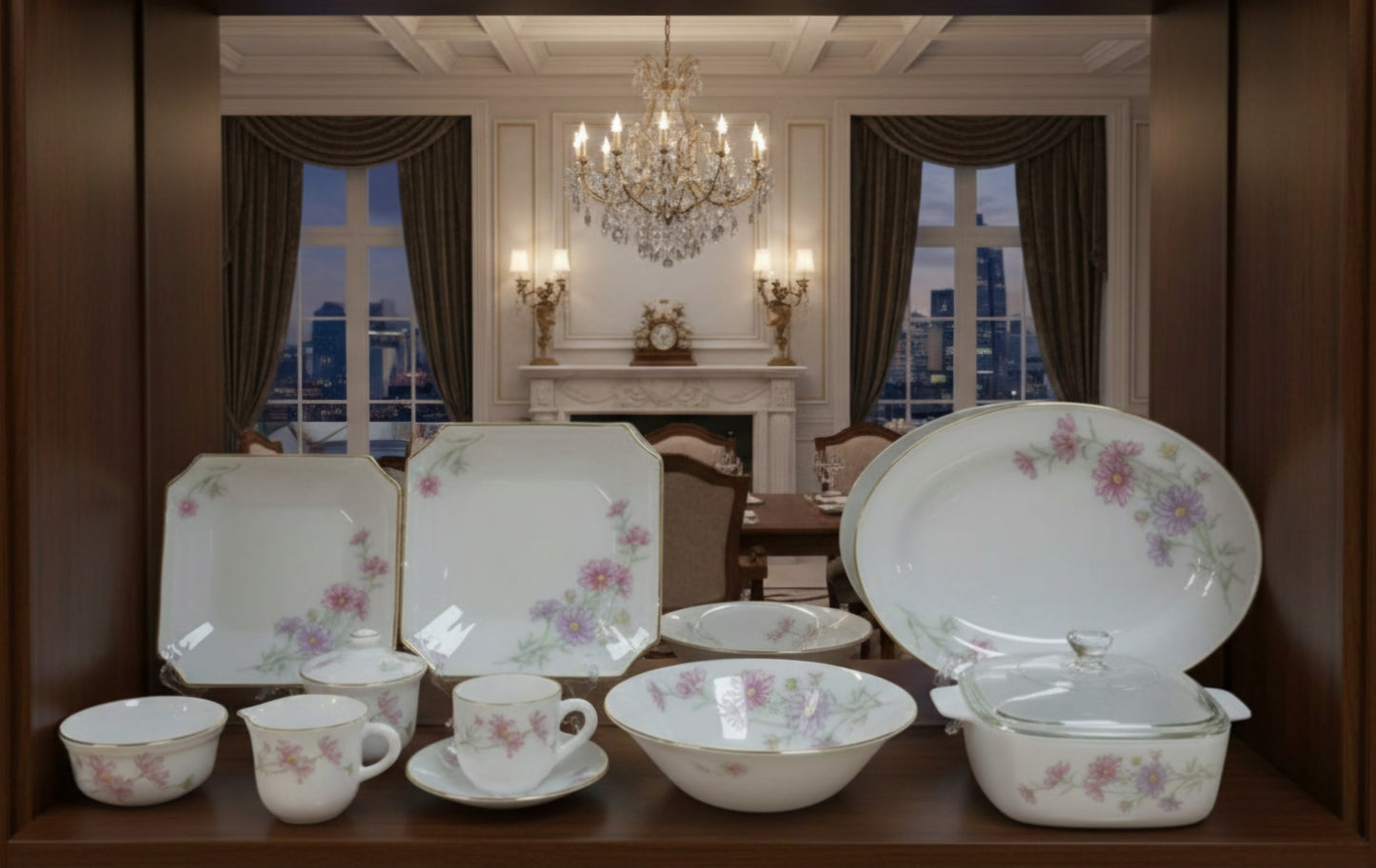 SL- SQR DINNER SET 69PC'S USA HOME [MADE IN THAILAND]