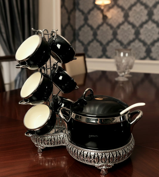 SOUP SET 16PC'S WITH METAL RACK (JCC8463-K631-R1)