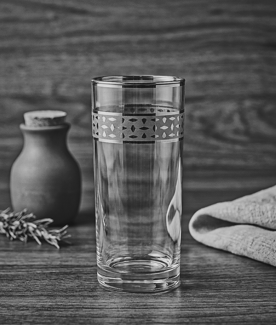 Gold Decorated Tumbler Glass 6pcs (GE348-402/S)