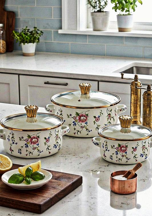 Enamel Coated Casserole Set 3pcs (2634-4)