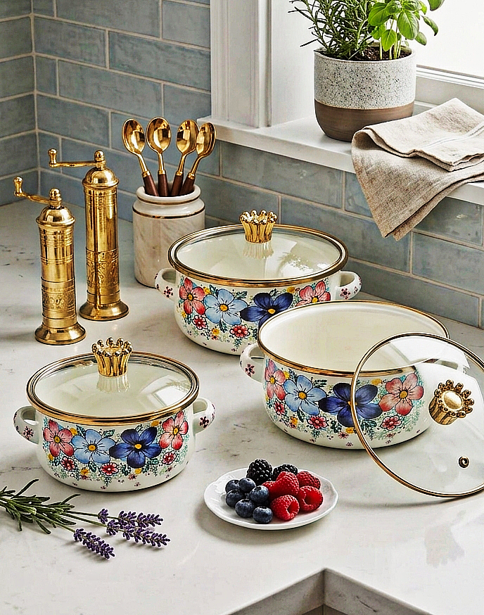 Enamel Coated Casserole Set 3pcs (2634-5)