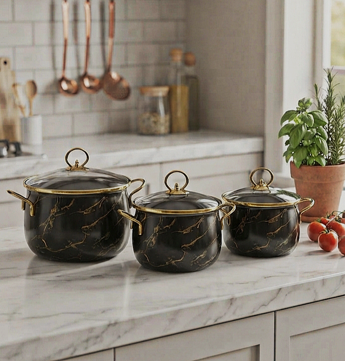 Enamel Coated Casserole Set 4pcs (2634-41.42.43.44)
