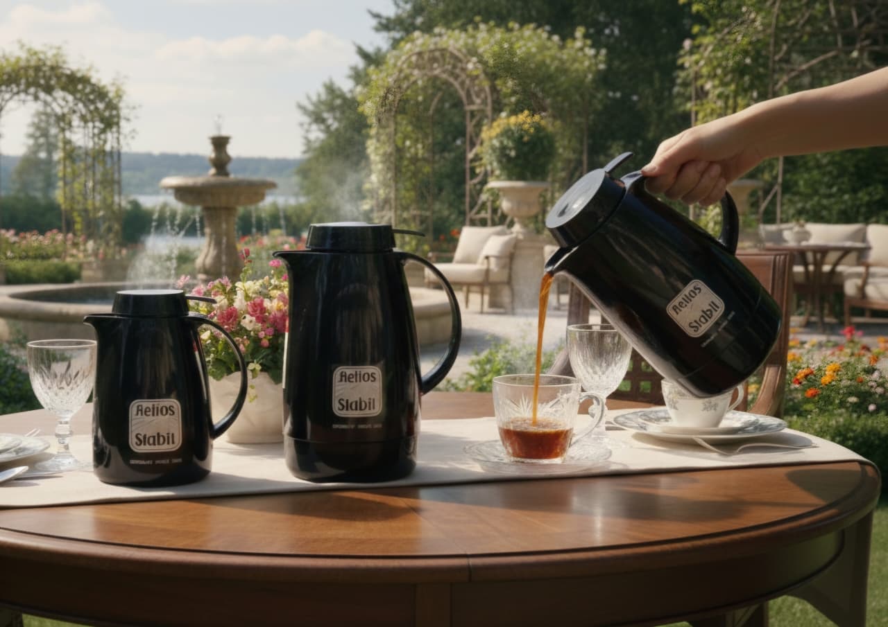 HELIOS VACUUM FLASK - BLACK - [MADE IN GERMANY]