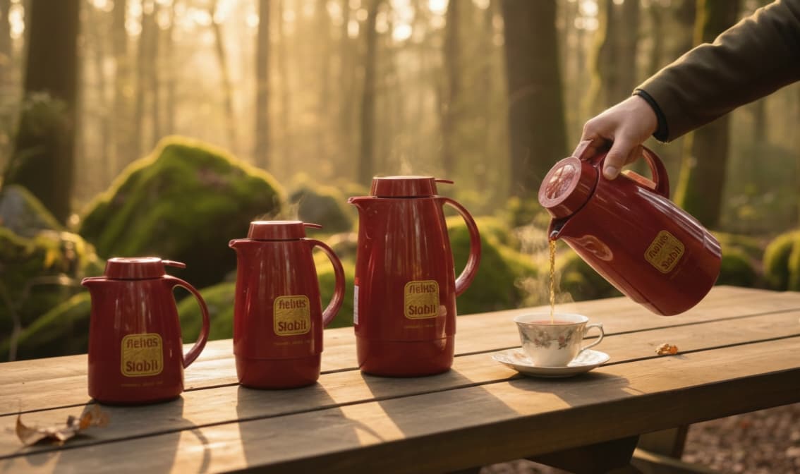 HELIOS VACUUM FLASK - RED - [MADE IN GERMANY]