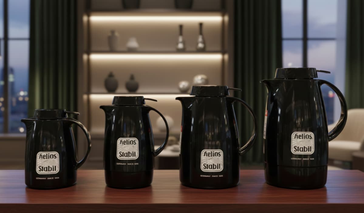 HELIOS VACUUM FLASK - BLACK - [MADE IN GERMANY]