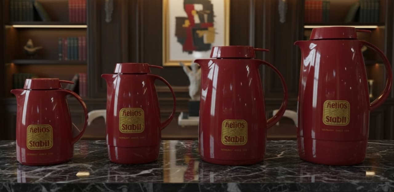 HELIOS VACUUM FLASK - RED - [MADE IN GERMANY]