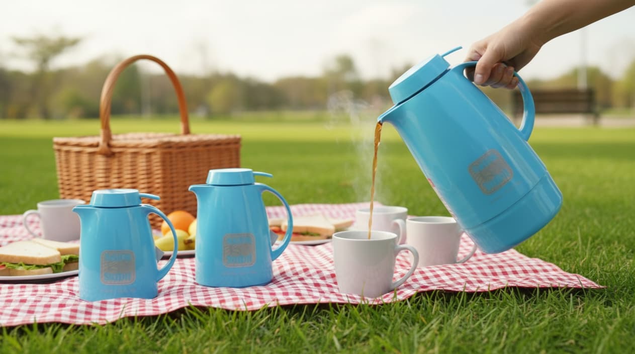 HELIOS VACUUM FLASK - AQUA BLUE - [MADE IN GERMANY]