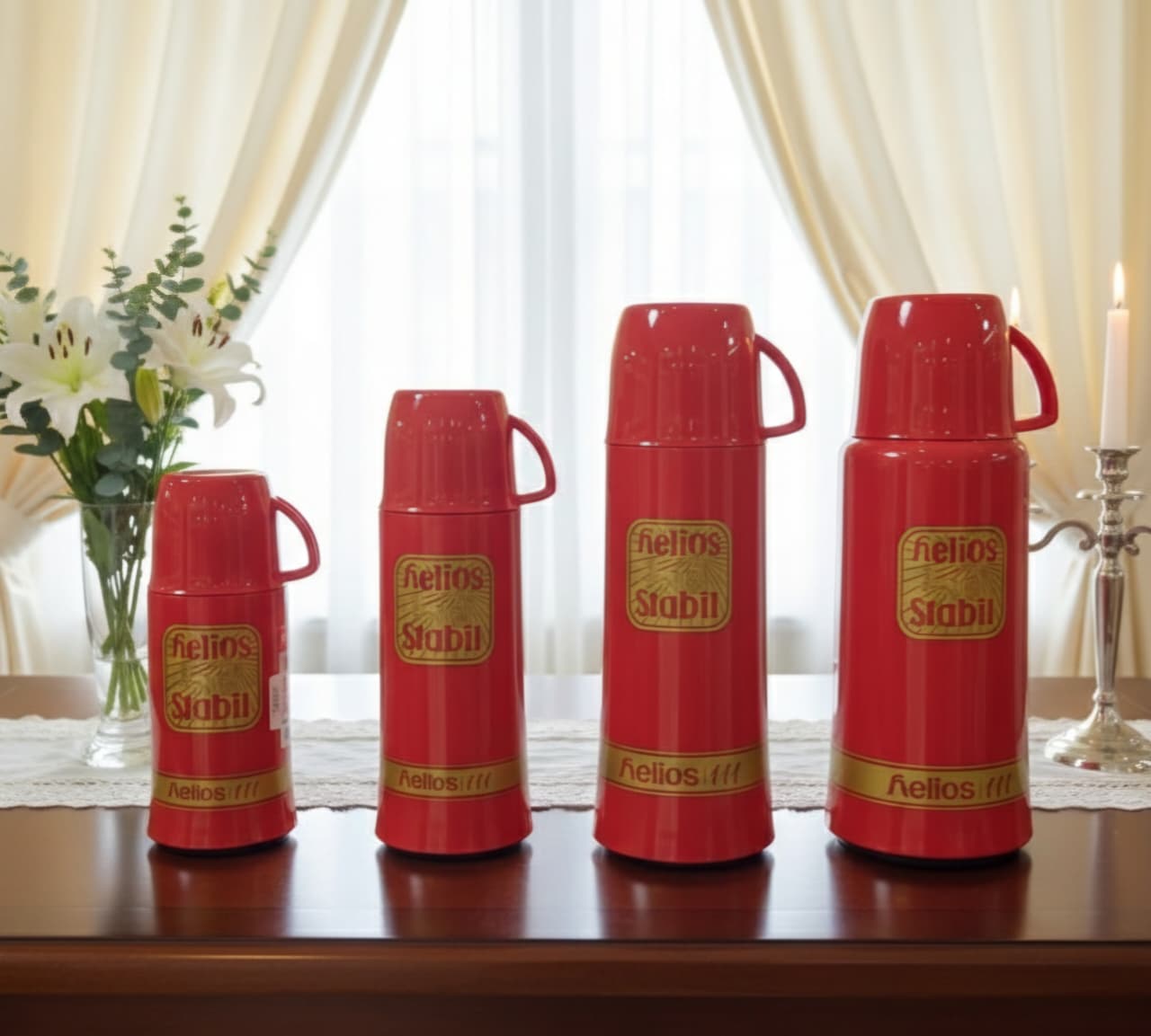 HELIOS VACUUM FLASK - RED - [MADE IN GERMANY]