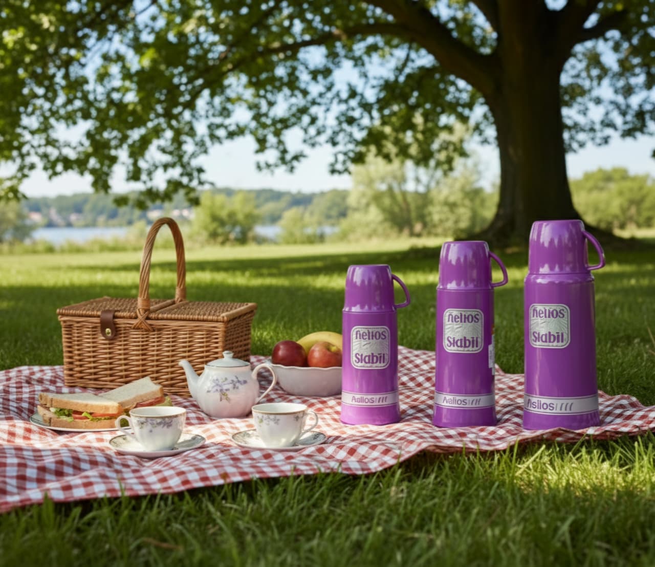 HELIOS VACUUM FLASK - BLACK BERRY - [MADE IN GERMANY]